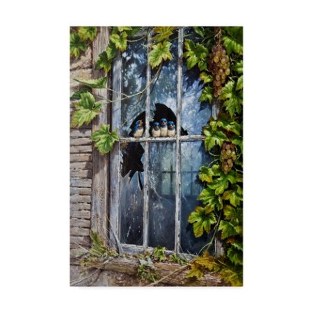 Trademark Fine Art Michael Jackson 'Birds In Broken Window' Canvas Art, 22x32 ALI43594-C2232GG